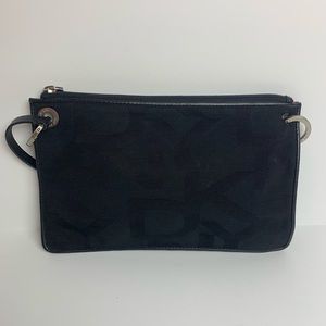 DKNY Small Monogram Clutch Black